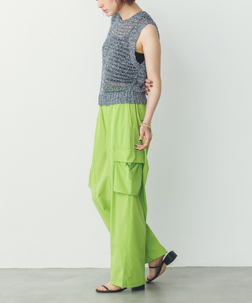 hunch（ハンチ）の「【接触冷感】パラシュートパンツ（その他パンツ・レディース・モカ/オフホワイト/ライム/ブラック・FREE）」の9枚目の写真