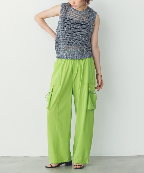 hunch（ハンチ）の「【接触冷感】パラシュートパンツ（その他パンツ・レディース・モカ/オフホワイト/ライム/ブラック・FREE）」の10枚目の写真