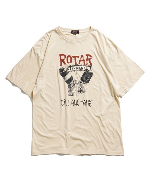 ROTAR（ローター）の「DIRTY MARKET Tee（Tシャツ/カットソー・メンズ・オフホワイト/スミクロ/サンドベージュ・MEDIUM/LARGE/X-LARGE/SMALL）」の3枚目の写真