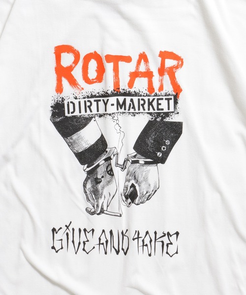 ROTAR（ローター）の「DIRTY MARKET Tee（Tシャツ/カットソー・メンズ・オフホワイト/スミクロ/サンドベージュ・MEDIUM/LARGE/X-LARGE/SMALL）」の4枚目の写真