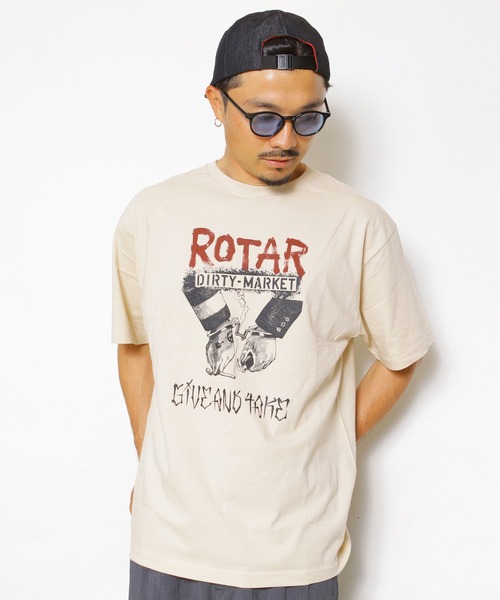 ROTAR（ローター）の「DIRTY MARKET Tee（Tシャツ/カットソー・メンズ・オフホワイト/スミクロ/サンドベージュ・MEDIUM/LARGE/X-LARGE/SMALL）」の12枚目の写真