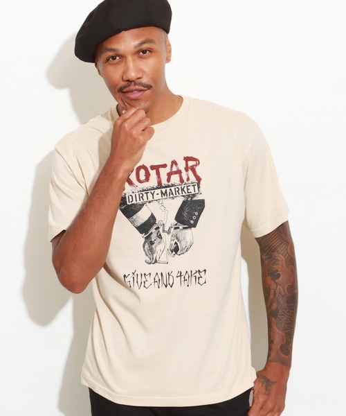 ROTAR（ローター）の「DIRTY MARKET Tee（Tシャツ/カットソー・メンズ・オフホワイト/スミクロ/サンドベージュ・MEDIUM/LARGE/X-LARGE/SMALL）」の11枚目の写真