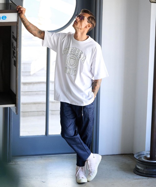THEOREM(セオレム)の「mlt5253-Printed College Tee Tシャツ(Tシャツ/カットソー・メンズ・ブラック/ホワイト・L/XL/S/M)」の18枚目の写真
