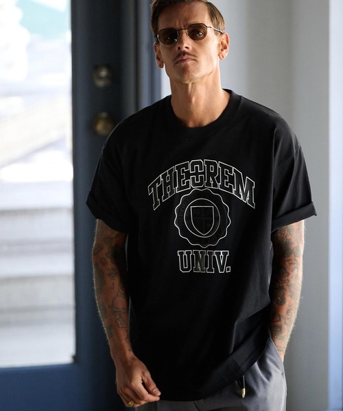 THEOREM(セオレム)の「mlt5253-Printed College Tee Tシャツ(Tシャツ/カットソー・メンズ・ブラック/ホワイト・L/XL/S/M)」の17枚目の写真