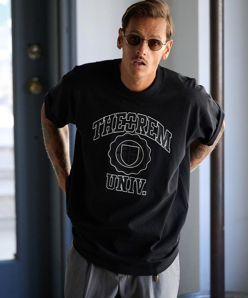 THEOREM(セオレム)の「mlt5253-Printed College Tee Tシャツ(Tシャツ/カットソー・メンズ・ブラック/ホワイト・L/XL/S/M)」の15枚目の写真