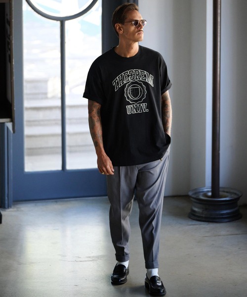 THEOREM(セオレム)の「mlt5253-Printed College Tee Tシャツ(Tシャツ/カットソー・メンズ・ブラック/ホワイト・L/XL/S/M)」の14枚目の写真