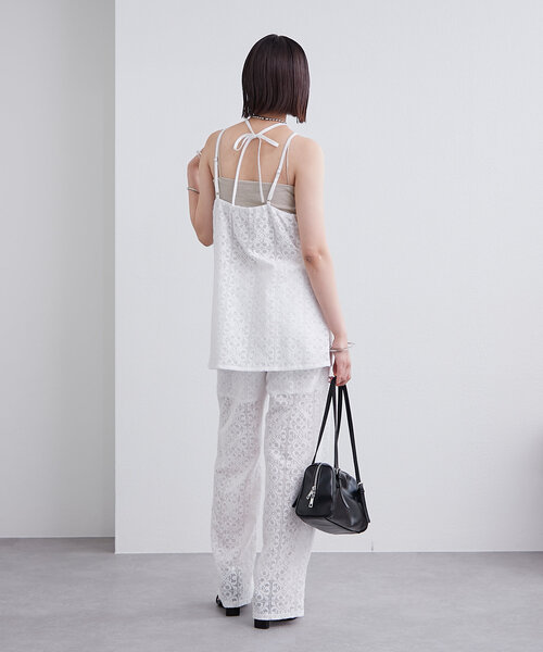 mystic レースVキャミチュニック mystic ブラウス シャツ レースVキャミチュニック レディース