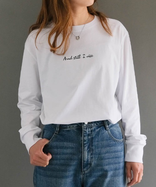 aquagarage(アクアガレージ)の「ロゴロンTシャツ(Tシャツ/カットソー・レディース・ブラック/ホワイト・FREE)」の7枚目の写真