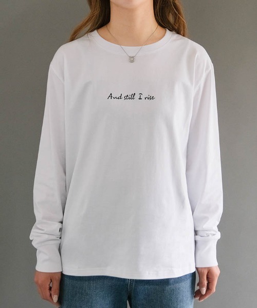 aquagarage(アクアガレージ)の「ロゴロンTシャツ(Tシャツ/カットソー・レディース・ブラック/ホワイト・FREE)」の8枚目の写真