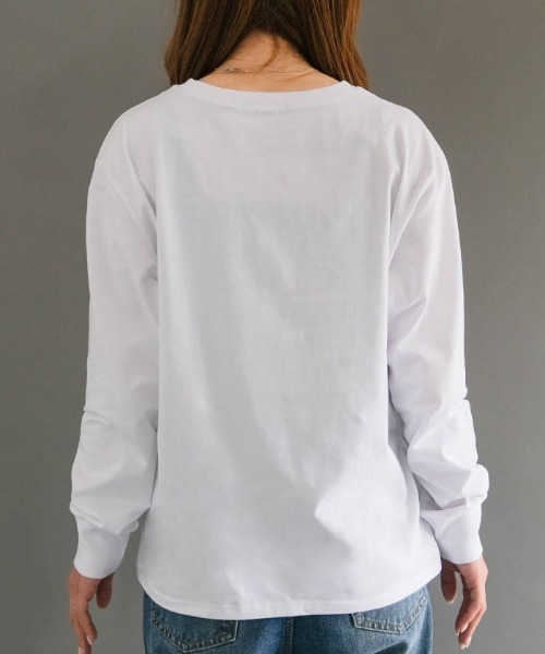 aquagarage(アクアガレージ)の「ロゴロンTシャツ(Tシャツ/カットソー・レディース・ブラック/ホワイト・FREE)」の9枚目の写真
