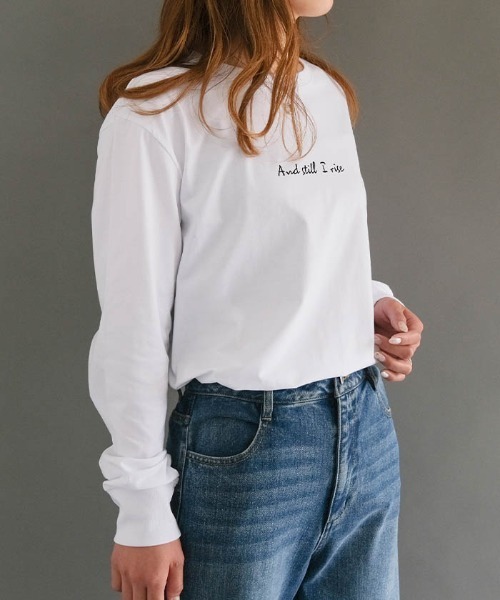 aquagarage(アクアガレージ)の「ロゴロンTシャツ(Tシャツ/カットソー・レディース・ブラック/ホワイト・FREE)」の6枚目の写真