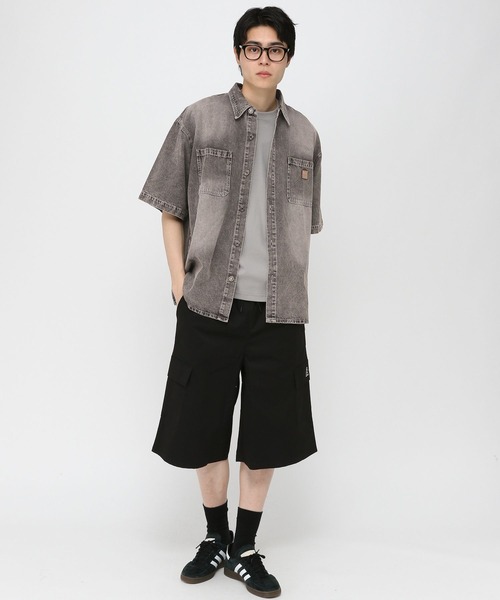 3.3 Field Trip （3.3フィールドトリップ）の「3.3 Field Trip／デニムワーク半袖シャツ（シャツ/ブラウス・メンズ・ブラック/ブルー・MEDIUM/LARGE）」の3枚目の写真