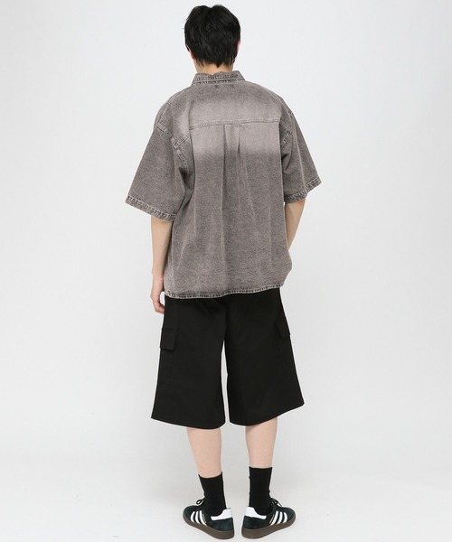 3.3 Field Trip （3.3フィールドトリップ）の「3.3 Field Trip／デニムワーク半袖シャツ（シャツ/ブラウス・メンズ・ブラック/ブルー・MEDIUM/LARGE）」の5枚目の写真