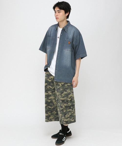 3.3 Field Trip （3.3フィールドトリップ）の「3.3 Field Trip／デニムワーク半袖シャツ（シャツ/ブラウス・メンズ・ブラック/ブルー・MEDIUM/LARGE）」の9枚目の写真