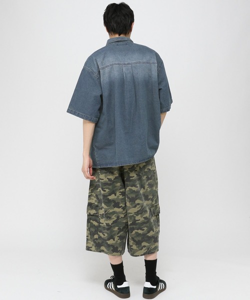 3.3 Field Trip （3.3フィールドトリップ）の「3.3 Field Trip／デニムワーク半袖シャツ（シャツ/ブラウス・メンズ・ブラック/ブルー・MEDIUM/LARGE）」の10枚目の写真