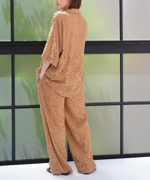 AKTE（アクテ）の「ジャガードパンツ（その他パンツ・レディース・ホワイト/ライトブラウン・FREE/TALL）」の16枚目の写真