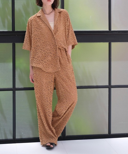 AKTE（アクテ）の「ジャガードパンツ（その他パンツ・レディース・ホワイト/ライトブラウン・FREE/TALL）」の19枚目の写真