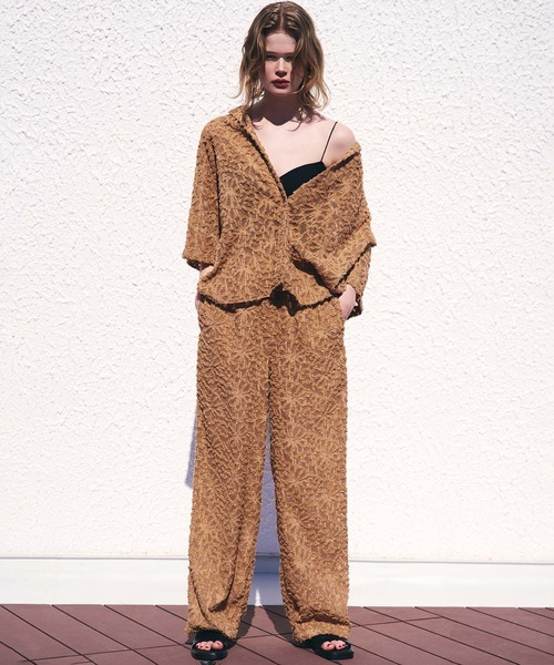 AKTE（アクテ）の「ジャガードパンツ（その他パンツ・レディース・ホワイト/ライトブラウン・FREE/TALL）」の22枚目の写真