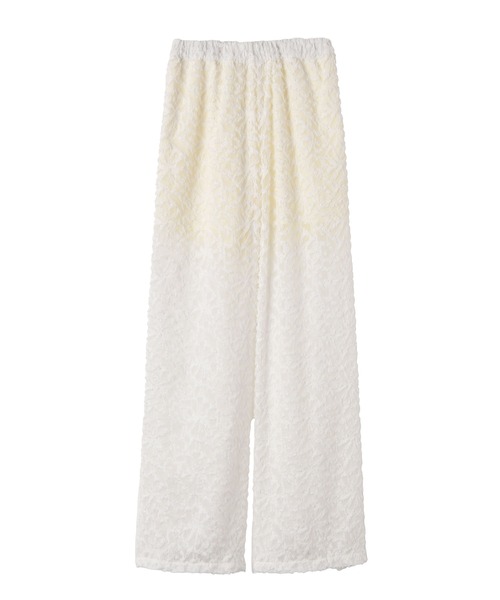 AKTE（アクテ）の「ジャガードパンツ（その他パンツ・レディース・ホワイト/ライトブラウン・FREE/TALL）」の4枚目の写真