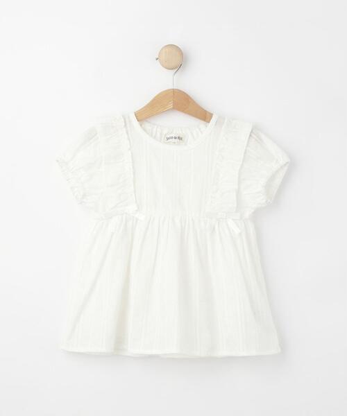 SHOO・LA・RUE(シューラルー)の「【100-120cm】コットンフリルブラウス(シャツ/ブラウス・キッズ・ピンク/アイボリー・10/11/12)」の3枚目の写真