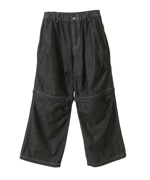 CONVERSE TOKYO（コンバーストウキョウ）の「2WAY DETACHABLE DENIM WIDE CARGO PANTS(SET UP)（デニムパンツ・レディース・ネイビー/サックスブルー/チャコールグレー・MEDIUM/SMALL）」の14枚目の写真