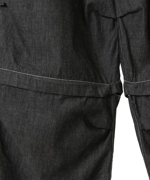 CONVERSE TOKYO（コンバーストウキョウ）の「2WAY DETACHABLE DENIM WIDE CARGO PANTS(SET UP)（デニムパンツ・レディース・ネイビー/サックスブルー/チャコールグレー・MEDIUM/SMALL）」の8枚目の写真