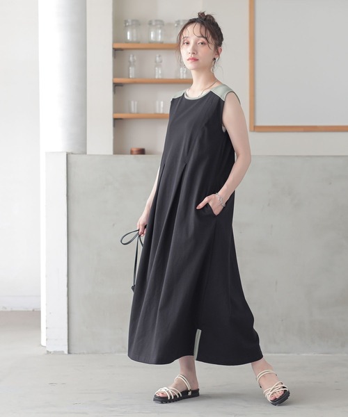 BLACK LABEL リボン付き黒半ノースリーブ　ワンピース BLACK LABEL リボン付き黒半ノースリーブ ワンピース - メルカリ