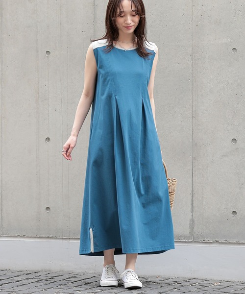 【新品未使用 アルチビオ】24ss機能素材ノースリーブワンピース38号 archivio ワンピース 「LADIES」吸水速乾ノースリワンピース