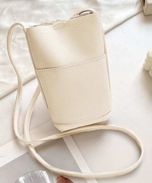 Miniministore（ミニミニストア）の「ミニショルダーバッグ 斜めがけサコッシュ（ショルダーバッグ・レディース・モスグリーン/ピンク/キャメル/ブラック/アイボリー・FREE）」の2枚目の写真