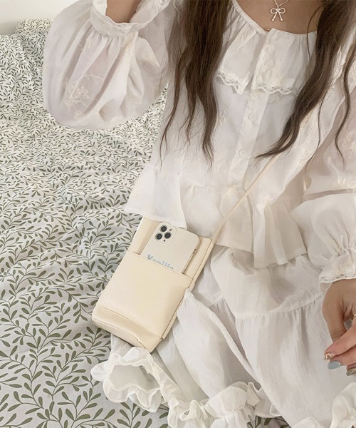 Miniministore（ミニミニストア）の「ミニショルダーバッグ 斜めがけサコッシュ（ショルダーバッグ・レディース・モスグリーン/ピンク/キャメル/ブラック/アイボリー・FREE）」の18枚目の写真