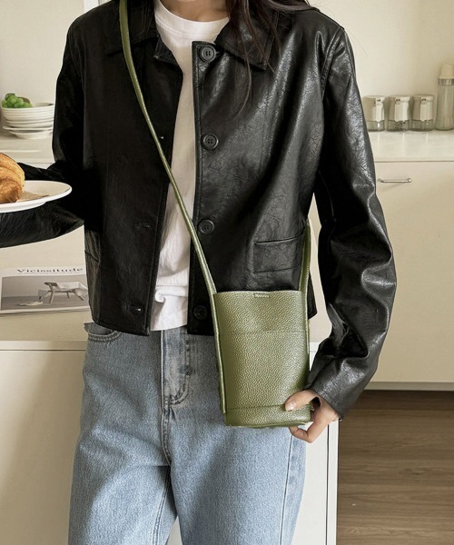 Miniministore（ミニミニストア）の「ミニショルダーバッグ 斜めがけサコッシュ（ショルダーバッグ・レディース・モスグリーン/ピンク/キャメル/ブラック/アイボリー・FREE）」の20枚目の写真