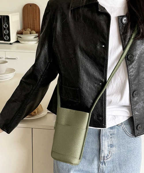 Miniministore（ミニミニストア）の「ミニショルダーバッグ 斜めがけサコッシュ（ショルダーバッグ・レディース・モスグリーン/ピンク/キャメル/ブラック/アイボリー・FREE）」の21枚目の写真