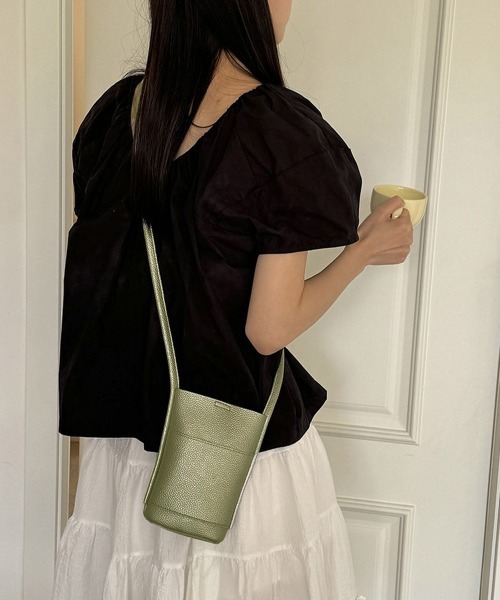 Miniministore（ミニミニストア）の「ミニショルダーバッグ 斜めがけサコッシュ（ショルダーバッグ・レディース・モスグリーン/ピンク/キャメル/ブラック/アイボリー・FREE）」の22枚目の写真