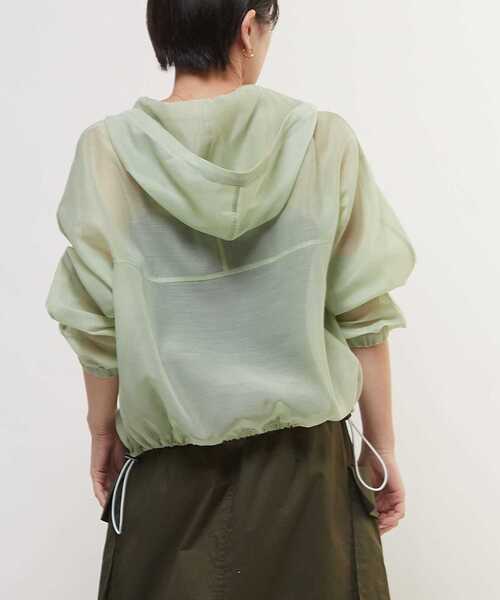 CONVERSE TOKYO（コンバーストウキョウ）の「SHEER ANORAK PULLOVER（シャツ/ブラウス・レディース・オフホワイト/グレー/レッド/ミント・FREE）」の7枚目の写真