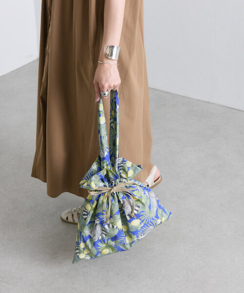 sampo×ear ワオキツネザル/巾着トートバッグ