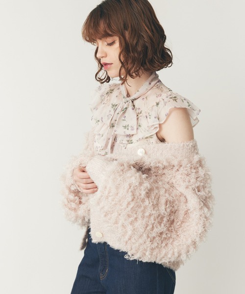 DEICY(デイシー)の「ラメフラッフィ―カーディガン(カーディガン/ボレロ・レディース・オフホワイト/ライトブルー/ベビーピンク・FREE)」の19枚目の写真