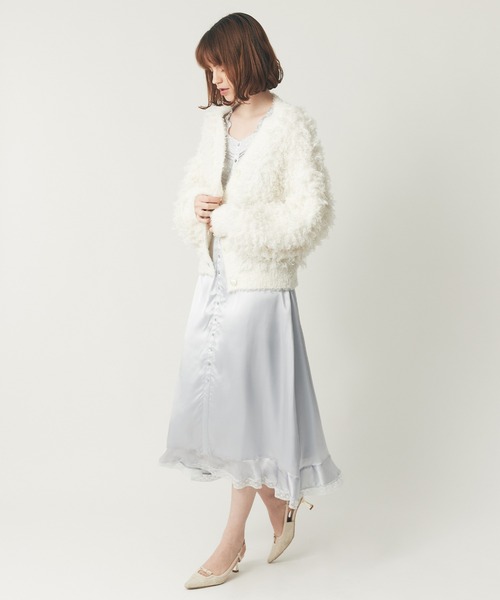 DEICY(デイシー)の「ラメフラッフィ―カーディガン(カーディガン/ボレロ・レディース・オフホワイト/ライトブルー/ベビーピンク・FREE)」の12枚目の写真