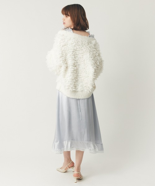DEICY(デイシー)の「ラメフラッフィ―カーディガン(カーディガン/ボレロ・レディース・オフホワイト/ライトブルー/ベビーピンク・FREE)」の13枚目の写真
