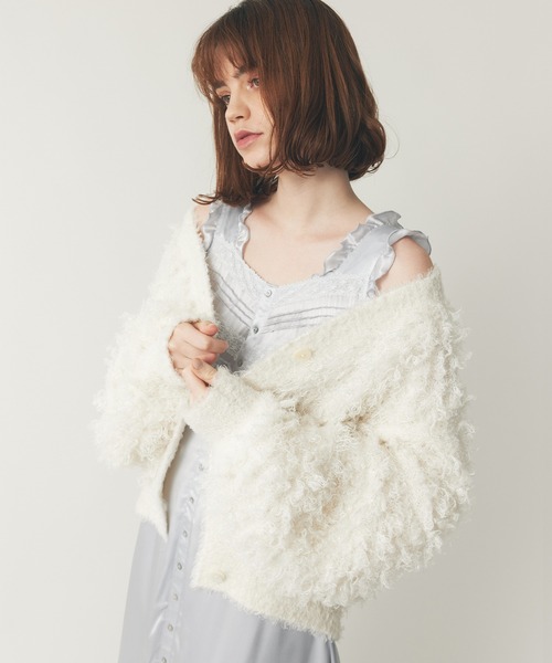 DEICY(デイシー)の「ラメフラッフィ―カーディガン(カーディガン/ボレロ・レディース・オフホワイト/ライトブルー/ベビーピンク・FREE)」の14枚目の写真