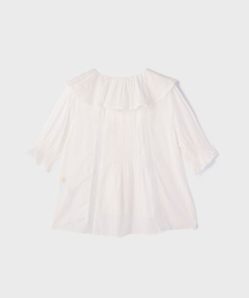 GRACE CONTINENTAL(グレースコンチネンタル)の「コットンフリルカラーブラウス(シャツ/ブラウス・レディース・ブラック/ホワイト・38/36)」の3枚目の写真