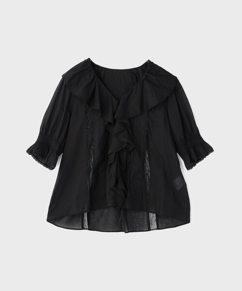 GRACE CONTINENTAL(グレースコンチネンタル)の「コットンフリルカラーブラウス(シャツ/ブラウス・レディース・ブラック/ホワイト・38/36)」の11枚目の写真