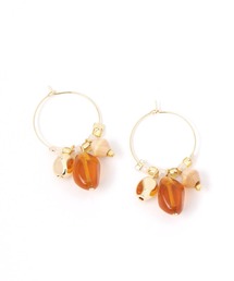 変形ガラスフープピアス/MADE IN JAPAN/496820