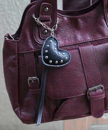 florist（フローリスト）の「レザースタッズぷっくりハートチャーム キーホルダー（チャーム）」