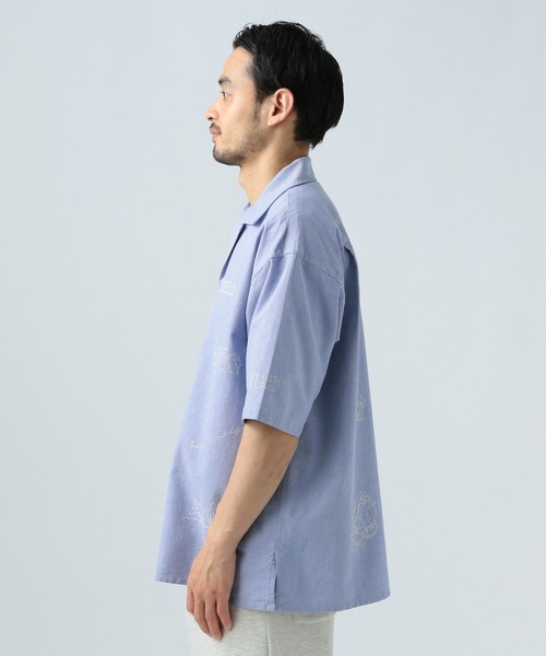 BAYFLOW（ベイフロー）の「[遊び心が可愛い]ラクガキ半袖シャツ（シャツ/ブラウス・メンズ・ブルー/グレー・MEDIUM/LARGE）」の7枚目の写真