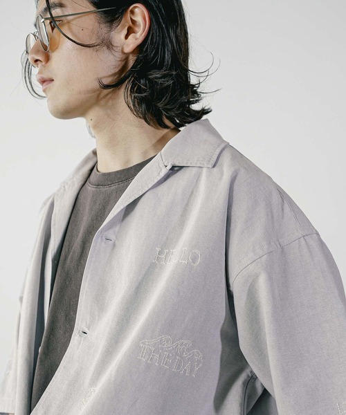 BAYFLOW（ベイフロー）の「[遊び心が可愛い]ラクガキ半袖シャツ（シャツ/ブラウス・メンズ・ブルー/グレー・MEDIUM/LARGE）」の17枚目の写真