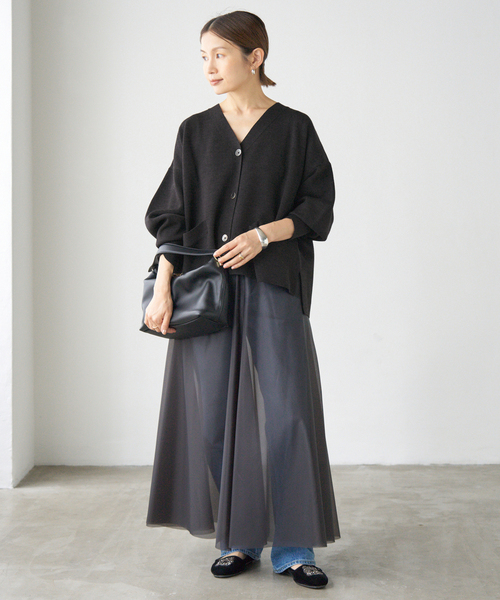 IENA(イエナ)の「《追加3》スーパーファインスムース ショートカーディガン(カーディガン/ボレロ・レディース・ボルドー/ピンク/ブラウン/ベージュ・FREE)」の6枚目の写真