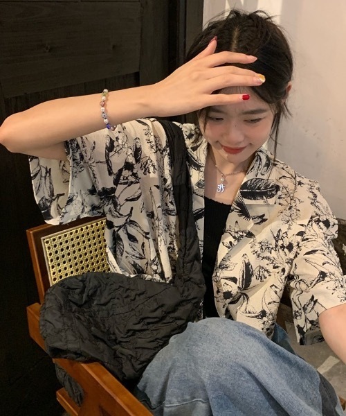 FUNdaysion(ファンデイション)の「総柄ショートシャツ(シャツ/ブラウス・レディース・アイボリー・M)」の9枚目の写真
