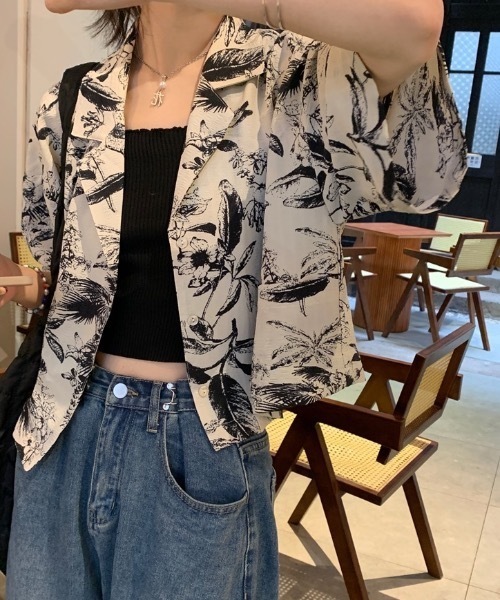 FUNdaysion(ファンデイション)の「総柄ショートシャツ(シャツ/ブラウス・レディース・アイボリー・M)」の10枚目の写真