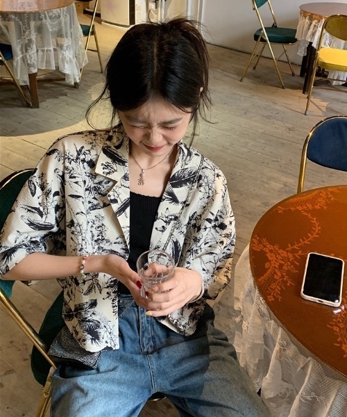 FUNdaysion(ファンデイション)の「総柄ショートシャツ(シャツ/ブラウス・レディース・アイボリー・M)」の12枚目の写真