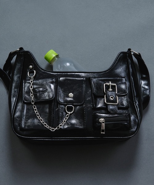 Ellno Loset（エルノロゼット）の「チェーンベルトショルダーバッグ（ショルダーバッグ・メンズ・ブラック・FREE）」の7枚目の写真